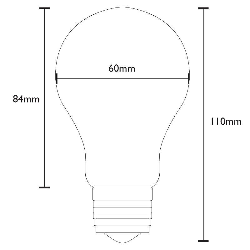 Withhold nitrogen spring LED Bulb E27 - LED Filament GLS Light Bulb, 6W | Warm White 3000K