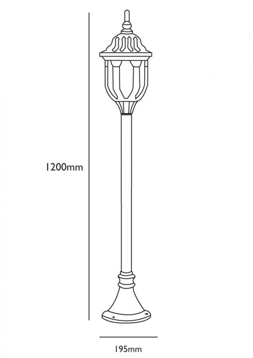 Single Lamp Post Dimensions