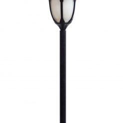 Amphora Lamp Post with White Glass