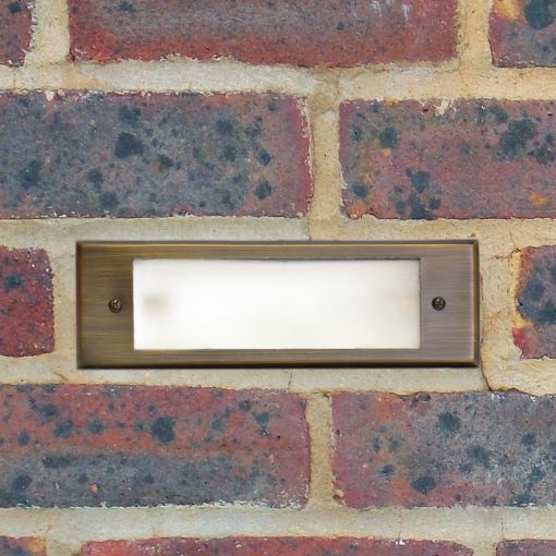 Frosted Glass Front on Brick Light