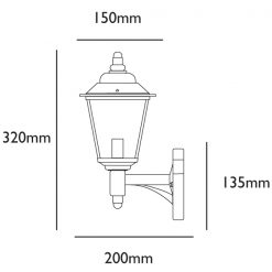 Classica Stainless Steel Wall Light Line Drawing