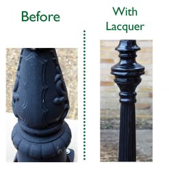 Before and After Lacquer Photo - Lamp Posts