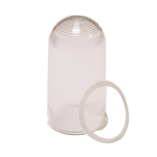 Bollard Light Spares Polycarbonate Clear Bulb Cover and Rubber Washer (Fortress)