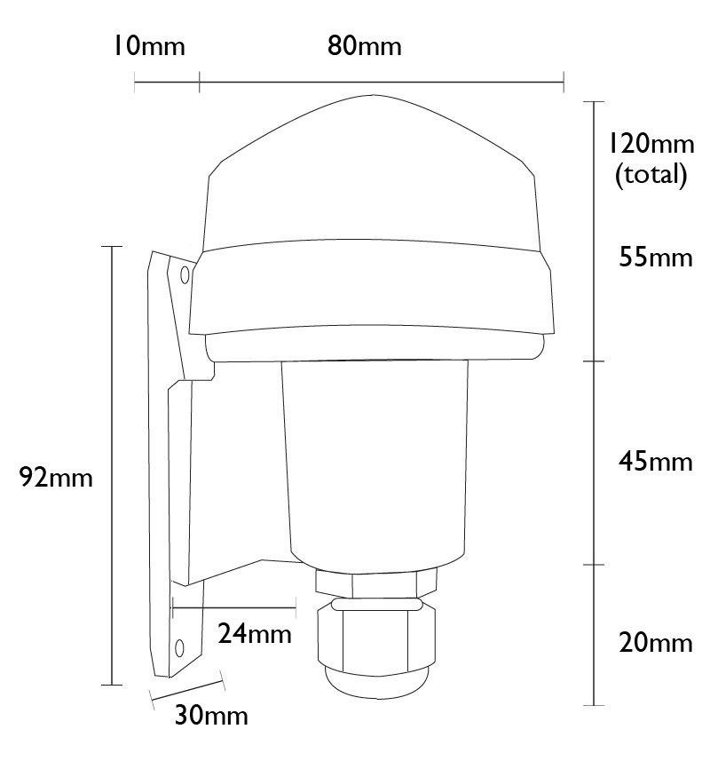 Line Drawing - Photocell Dimensions