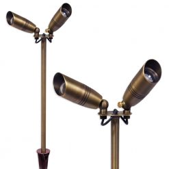Charleston Carousel - Solid Brass Adjustable Twin Spotlight (240v)
