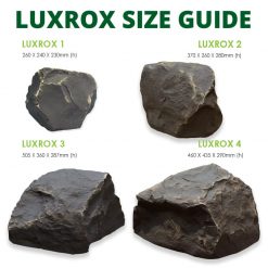 LuxRox Size Guide Lumena Rock Lights (Slate Grey)