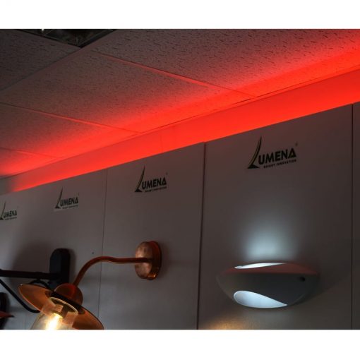 red strip light showroom - lediflex