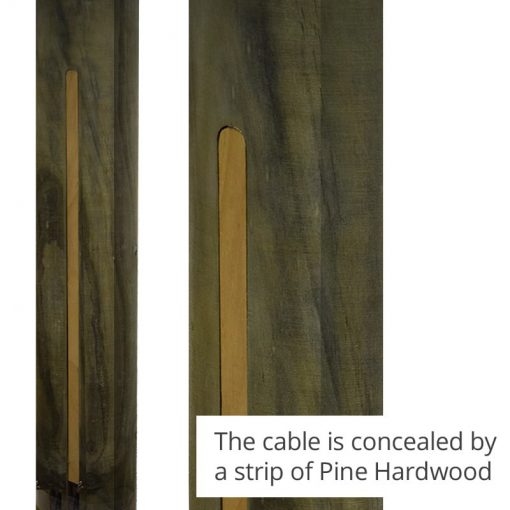 Radiata Back - pinewood hard strip concealing cable