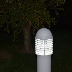Domus Illuminated white 0.6m Post Light in Garden